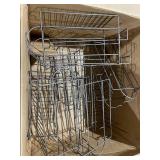 mDesign 2-Tier Metal Wire Standing Pop/Soda and Food Can Dispenser Storage Rack Organizer with Top Shelf