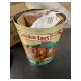 Lincoln Logs 100th Anniversary Tin. 111 Pieces