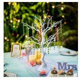 NUPTIO Artificial Tree Decorative Trees: White Twig Tree 22.8in Tall Halloween Decorations Wedding Centerpieces for Tables Fake Easter Tree for Christmas Thanksgiving Birthday Party Decor (2 pack)