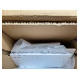 Bathroom Vanity W/Sink Combo 16 inch for Small Space MDF Paint Modern Design White Wall Mounted Cabinet Set, White Resin Basin Sink Top