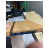 CRAFT KITTIES Monitor Stand Wood Riser with 4 USB Ports, Computer Monitor Stand with Red Oak Data Transfer Charging Hub -Compatible with Computer, Mac, PCs, Smartphone, iPhone, and Tablet