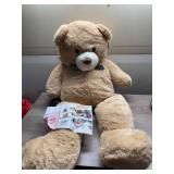 MaoGoLan Giant Teddy Bears Large Plush Stuffed Animals Toy with Footprints Big Teddy Bear for Girlfriend Children 39 Inch,Light Brown