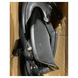 Damaged - Flash Furniture Mid-Back Black Mesh Swivel Ergonomic Task Office Chair with LeatherSoft Seat and Flip-Up Arms