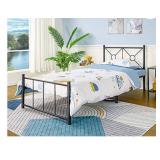 Alecono Twin Bed Frame with Headboard and Footboard - Heavy Duty Platform Bed Frame