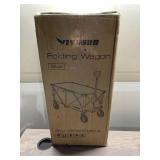 VIVOSUN Folding Collapsible Wagon Utility Outdoor Camping Beach Cart with Universal Wide Wheels & Adjustable Handle