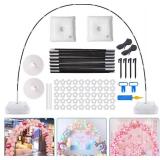 Chamvis Balloon Arch Kit,9FT Tall & 10Ft Wide Adjustable Balloon Arch Stand: with Water Fillable Base,50Pcs Balloon Clips,Balloon Pump Knotter