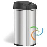 iTouchless 13 Gallon Automatic Trash Can with Odor-Absorbing Filter and Lid Lock, Power by Batteries (not included) or Optional AC Adapter (sold separately