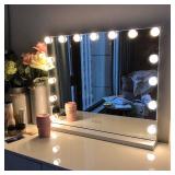 Vanity Mirror with Lights, Hollywood Lighted Makeup Mirror with 15 Dimmable LED Bulbs