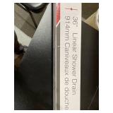 Neodrain 36 Inch Rectangular Linear Shower Drain with Brick Pattern Grate, Brushed 304 Stainless Steel Bathroom Floor Drain