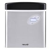 NewAir - 50-lb Portable Ice Maker - 3 Ice Sizes - Stainless steel