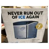 NewAir - 50-lb Portable Ice Maker - 3 Ice Sizes - Stainless steel