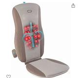 HoMedics Shiatsu Massage Cushion with Heat for Full, Upper, and Lower Back, Deep Kneading Massager, Fits Most Chairs for Home or Office Use, Custom Comfort with 3 Zones for Targeted Control