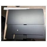 eMerit Printer Stand Shelf with Storage Wood Desk Paper Organzier for Home/Office,Printer Riser, 2 Tire (Black,Medium) Size:15.7â x 11.8â x 8.7