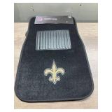 New Orleans Saints 2-Piece Embroidered Car Mat Set