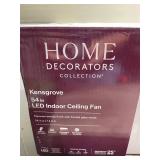 home decorators collection kensgrove 54 in. integrated led indoor espresso bronze ceiling fan with light kit and remote control