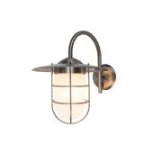 LUTEC Coastal Boston 1-Light 304 Stainless Steel Outdoor Wall Mount Lantern