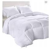 Utopia Bedding All Season 250 GSM Comforter - Ultra Soft Down Alternative Comforter - Plush Siliconized Fiberfill Duvet Insert - Box Stitched (Twin, White)