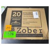 Rubber Coated Plastic Hangers (20 Pk) Non Slip Rubberized U-Slide Hanger, Ultra Thin Space Saving Suit Hanger, Non Slip Pants Hanger, Strong & Heavy Duty Plastic Coat Hanger, Strap Hooks, 360Â° Hook