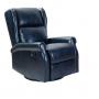 Baksoho Faux Leather Manual Swivel Recliner with Metal Base- Retail:$579.99