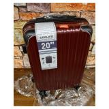 Coolife Luggage Expandable(only 28") Suitcase PC+ABS Spinner 20in 24in 28in Carry on (wine wind new, S(20in)_carry on)- Retail $89.99