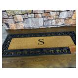 First Impression Exclusive Hand Crafted Myla Monogrammed Entry Doormat, Large Double Door Size (17.7 x 47.25)-RC2004S- Retail $53.63