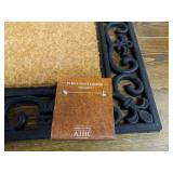 First Impression Exclusive Hand Crafted Myla Monogrammed Entry Doormat, Large Double Door Size (17.7 x 47.25)-RC2004S- Retail $53.63
