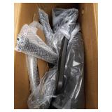 Flash Furniture Mid-Back Black Mesh Ergonomic Drafting Chair with Adjustable Foot Ring and Flip-Up Arms- Retail $148.49