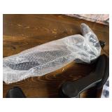 Flash Furniture Mid-Back Black Mesh Ergonomic Drafting Chair with Adjustable Foot Ring and Flip-Up Arms- Retail $148.49