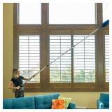 Extendable Microfiber Duster Extension Rod | Ceiling Fan Duster 20 Foot Reach | Cobweb 3-Stage Aluminum Telescoping Pole | Lightweight Webster Telescoping Cleaning Tool | U.S. Duster Co.- Retail $39.9