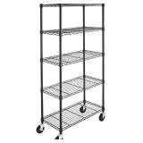 Amazon Basics 5-Shelf Adjustable, Heavy Duty Storage Shelving Unit on 4