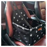 SWIHELP Pet Car Booster Seat Travel Carrier Cage, Oxford Breathable Folding Soft Washable Travel Bags for Dogs Cats or Other Small Pet