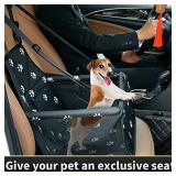 SWIHELP Pet Car Booster Seat Travel Carrier Cage, Oxford Breathable Folding Soft Washable Travel Bags for Dogs Cats or Other Small Pet