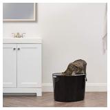 IRIS Top Entry Cat Litter Box with Cat Litter Scoop, Black & Gray