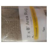 Garland Rug Diamond 3 ft. x 8 ft. Area Rug Large Runner Tan