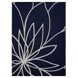 Garland Rug Grand Flora Area Rug, 5 x 7, Indigo/Ivory