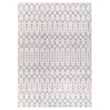JONATHAN Y Moroccan Hype Boho Vintage Diamond, Bohemian, Easy Cleaning, for Bedroom, Kitchen, Living Room, Non Shedding Area Rugs, 5 X 8, Cream/Gray