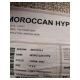 JONATHAN Y Moroccan Hype Boho Vintage Diamond, Bohemian, Easy Cleaning, for Bedroom, Kitchen, Living Room, Non Shedding Area Rugs, 5 X 8, Cream/Gray