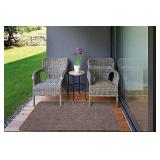 Ottomanson Scraper Collection Non-Slip Garage Mat/Entryway/Patio Area Rug, 2