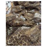 3 Piece Animal Print Comforter with Pillow Sham, Chocolate Brown Leopard Zebra Giraffe Jungle Forest Theme Design King Size Bedding- Safari (Brown, King)