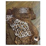 3 Piece Animal Print Comforter with Pillow Sham, Chocolate Brown Leopard Zebra Giraffe Jungle Forest Theme Design King Size Bedding- Safari (Brown, King)