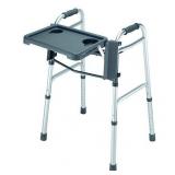 DMI Folding Walker Tray with Cup Holders, Tool Free, Locks in Place, Gray, 18.5 Inches