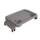 DMI Folding Walker Tray with Cup Holders, Tool Free, Locks in Place, Gray, 18.5 Inches