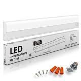 Hardwired LED Under Cabinet Task Lighting - 16 Watt, 24", Dimmable, CRI90, 2700K (Warm White), Wide Body, Long Lasting Metal Base with Frost Lens