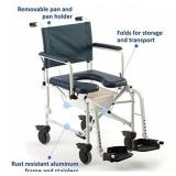 Invacare Mariner Rehab Shower Chair with Commode Opening, 300 lb. Weight Capacity, 6891