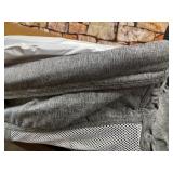 Simmons Kids By The Bed City Sleeper Bassinet for Twins - Adjustable Height Portable Crib with Wheels & Airflow Mesh, Grey Tweed