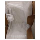 Amazon Brand â Rivet Contemporary Dining Chair with Brass Metal Base, 34"H, Chalk