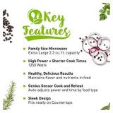 Panasonic NN-SN936W Countertop Microwave with Inverter Technology, 2.2 Cubic Foot, 1250W, White