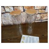 Glass Jars with Bamboo Lids EcoEvo, Glass Food Storage Containers, Large Glass Bamboo Jars with Lids, Glass spaghetti containers, (50oz) 2 Jars