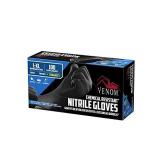 Venom Chemical-Resistant Disposable Nitrile Gloves, Black, Size Large/X-Large, 100 Count