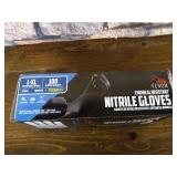 Venom Chemical-Resistant Disposable Nitrile Gloves, Black, Size Large/X-Large, 100 Count